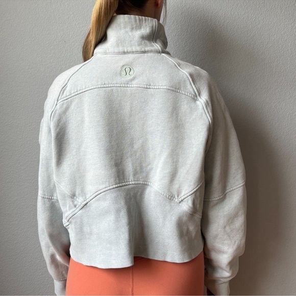 Lululemon Scuba Oversized Funnel Neck in Heathered Delicate Mint - Picture 6 of 7